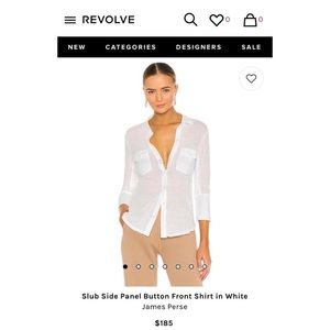 JAMES PERSE Side Panel Button Up Shirt